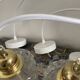 Set of three chiseled glass pendant lights of Scandinavian origin