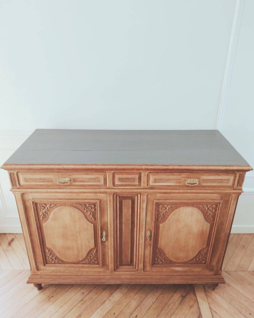Renovated antique sideboard, country style.