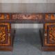 Bureau à caissons jumelés double face avec marqueterie hollandaise antique