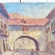 Oil on canvas, rue de Bretenoux, Lot. Vintage