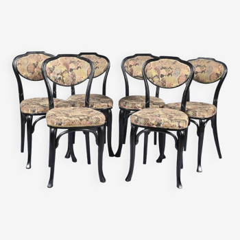 Suite de 6 chaises bistrot jacob  et josef kohn noires