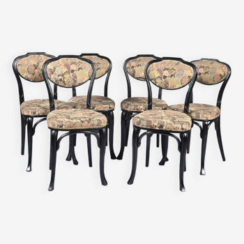 Suite of 6 bistro chairs jacob and josef kohn noires