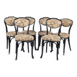 Suite de 6 chaises bistrot jacob  et josef kohn noires