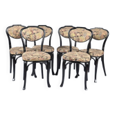 Suite de 6 chaises bistrot jacob  et josef kohn noires