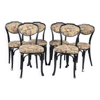 Suite of 6 bistro chairs jacob and josef kohn noires