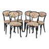 Suite de 6 chaises bistrot jacob  et josef kohn noires