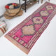 Tapis pastel rose & bleu vintage 315x85cm