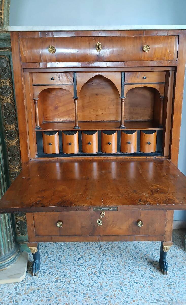 Original early 19th century Empire secretary - Lucca, Tuscany