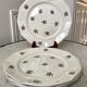 Set of 4 flat plates Céranord Saint-Amand 50s