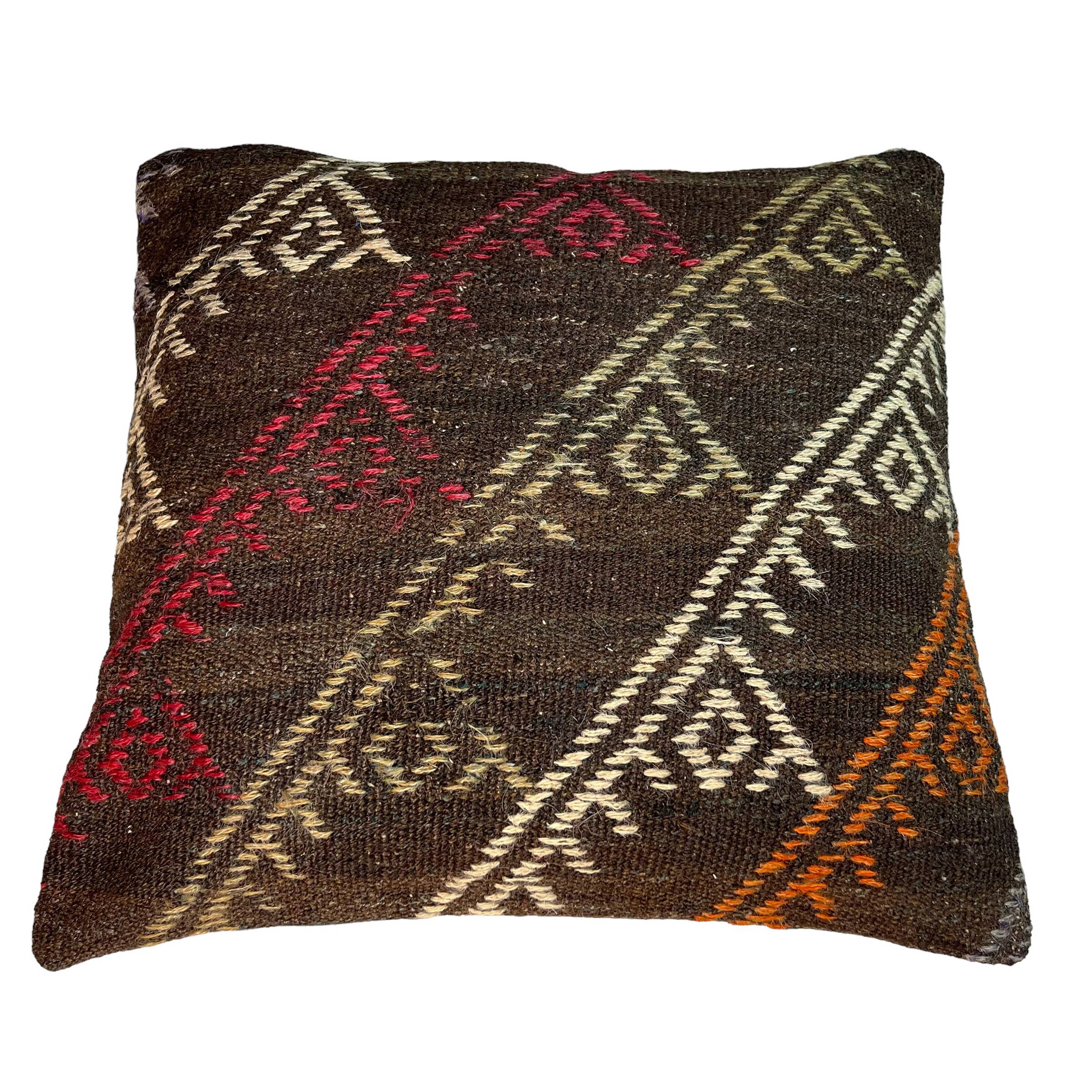 Vintage Turkish Kilim Cushion Cover , 55 x 55 cm