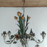 Painted iron chandelier 1950