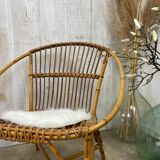 Pair of rattan armchairs