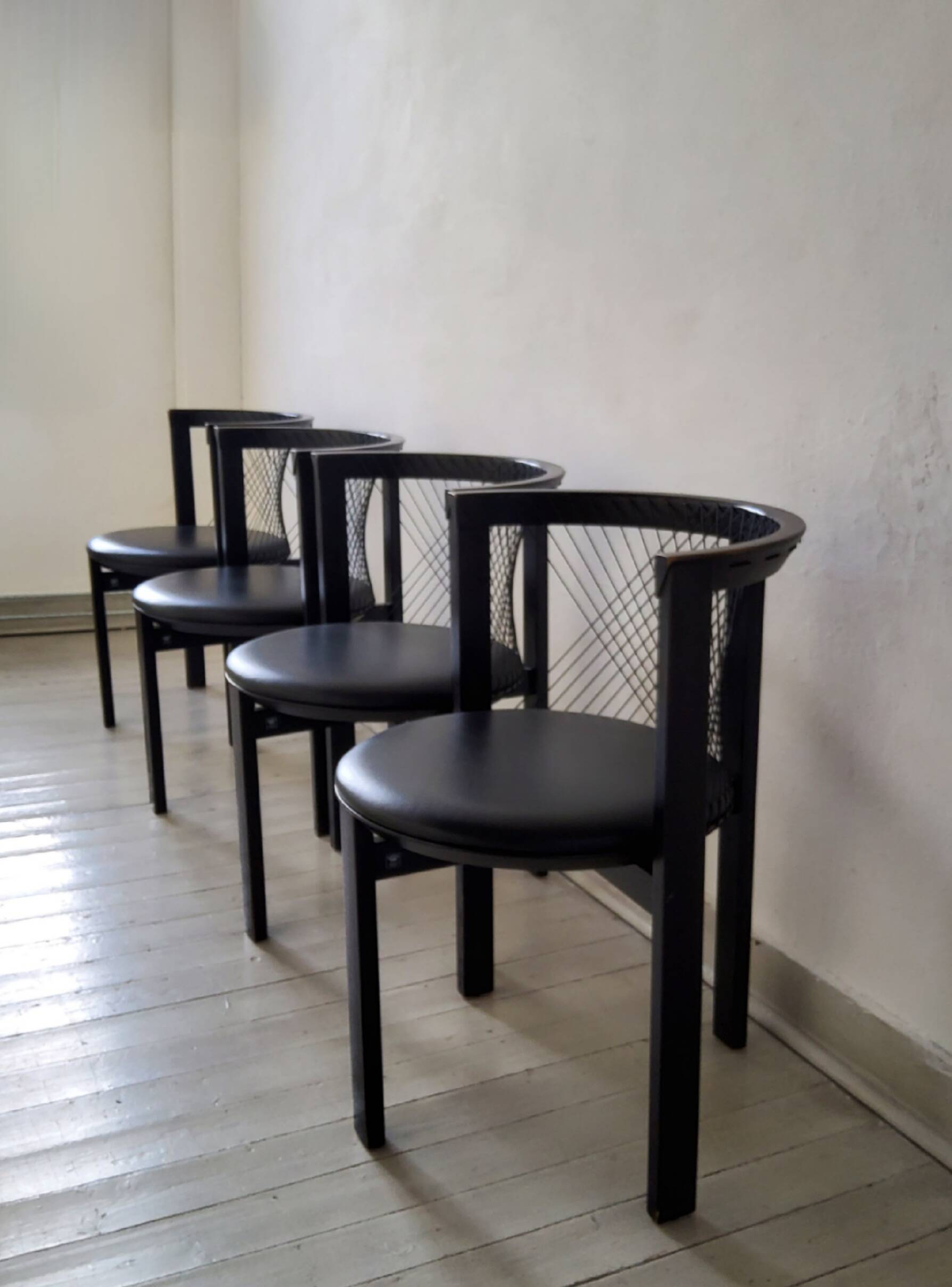 Vintage Niels Jorgen Haugesen String chairs for Tranekaer, Denmark 1980s
