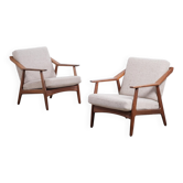 Fauteuils en teck par H. Brockmann-Petersen pour Randers Møbelfabrik, années 1960, ensemble de 2