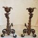 Pair of fireplace andirons, 1940