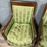 Pair of Empire period mahogany Bergères circa 1810