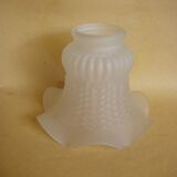 Paire de tulipes en verre moulé pressé 1900