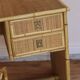 Dal Vera bamboo rattan desk and chair from the 1970s.