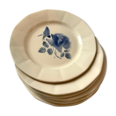 Lot de 10 assiettes Digoin Sarreguemines fleur