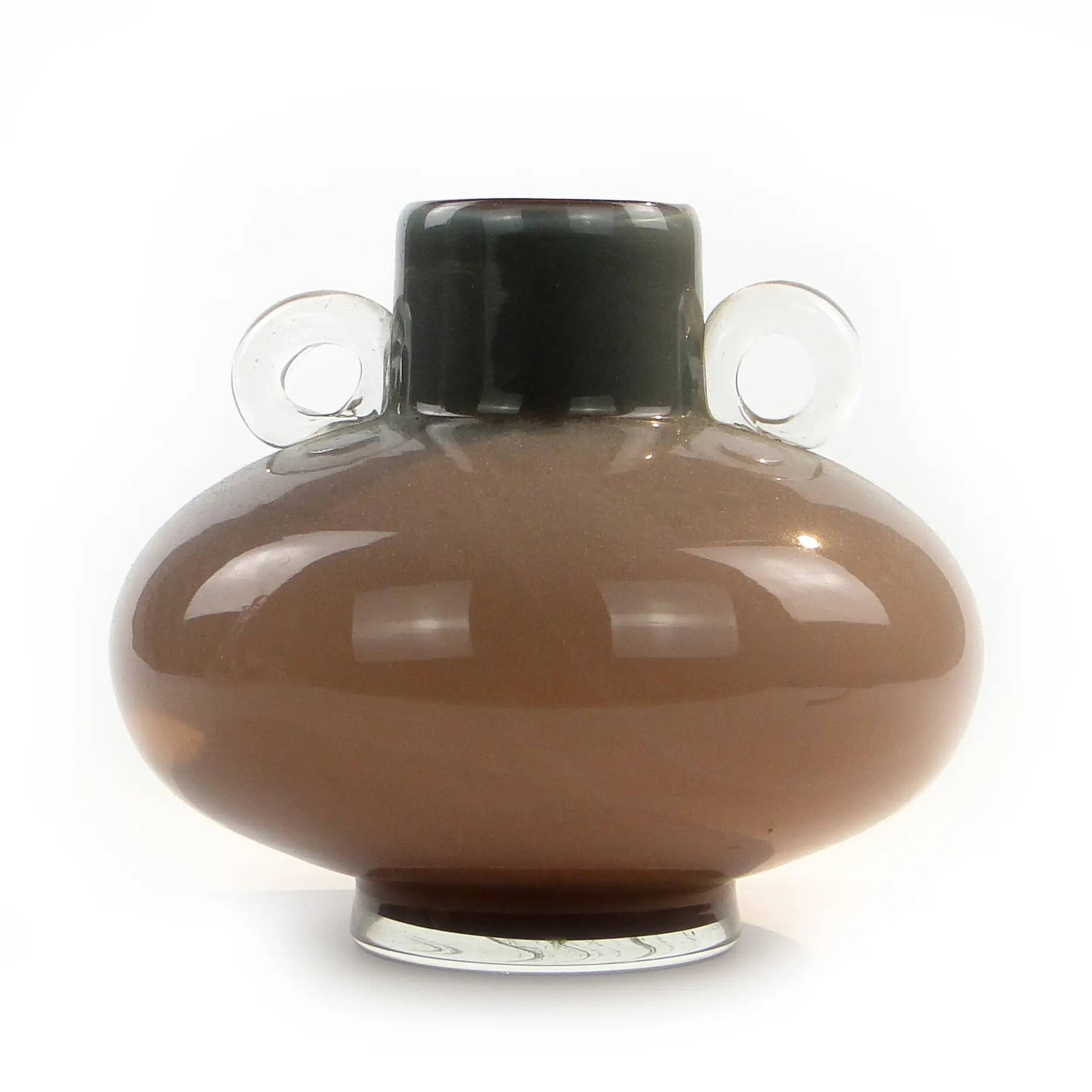 Vase, mid-century modern, glass, Poland, 1970s