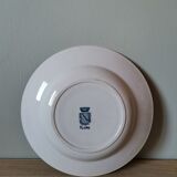 Hollow plate vintage flora St Amand blue flowers