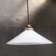 Opaline cone pendant light
