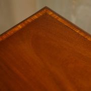 Restored Victorian walnut revolving library.