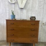 Vintage chest of drawers with conical legs