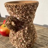 Vintage 70s shell vase