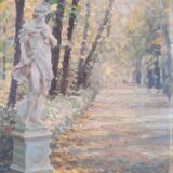 Old vintage painting signed Dimitri MIKHAÏKOV gilded frame