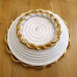 Woven coupe plate 1950s by E. Tessier