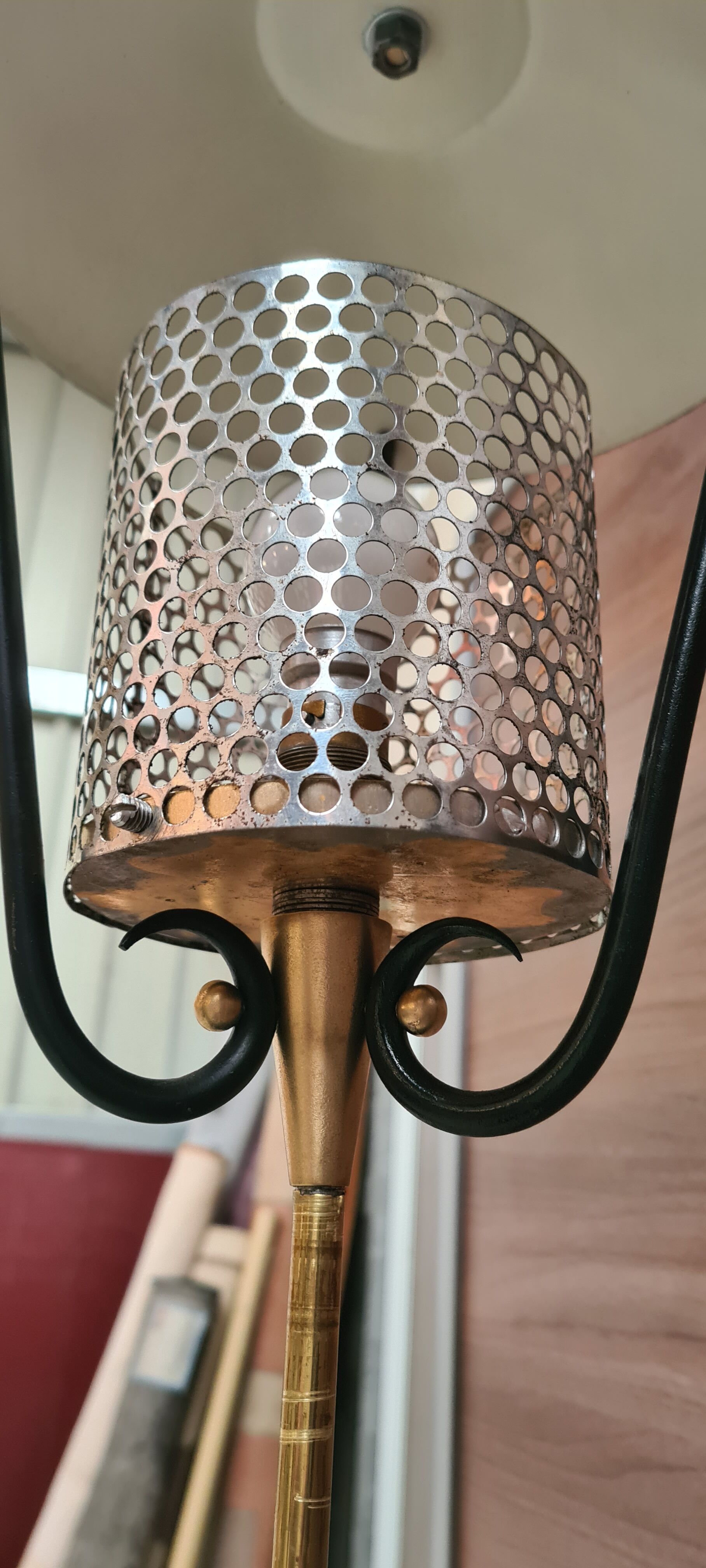 Adjustable diabolo floor lamp 1950 a 60