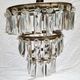 Ancient chandelier, bronze ceiling and stamps, 1900s