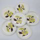 6 Dessert plates, Sovirel, dating from the 70s.