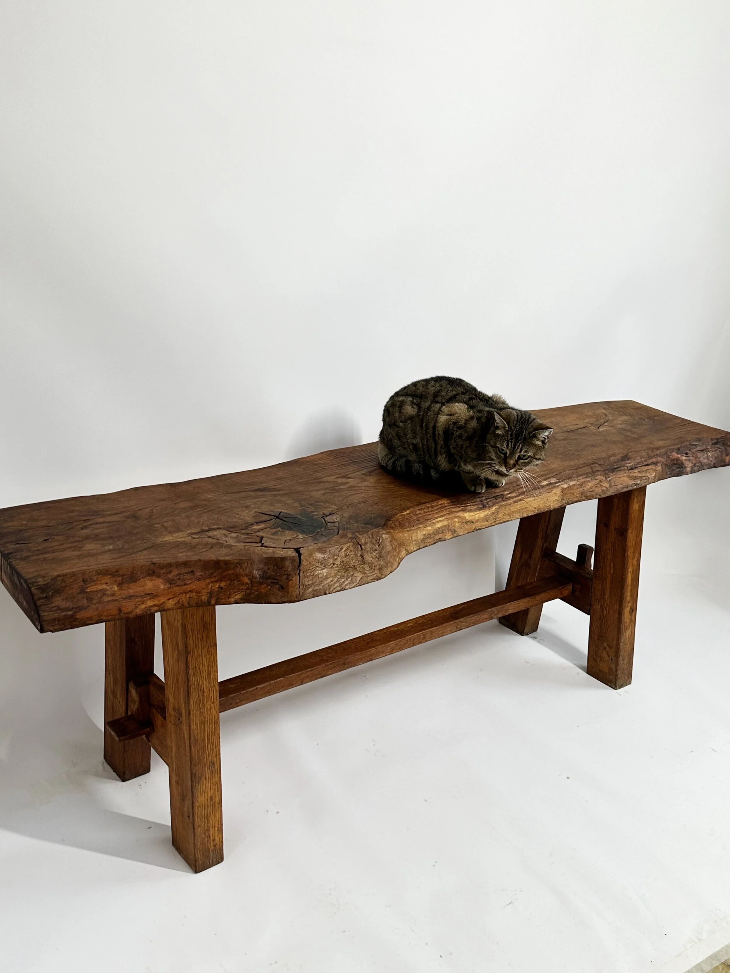 Primitive brutalist bench or coffee table