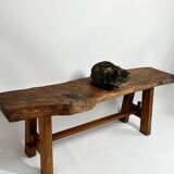 Primitive brutalist bench or coffee table