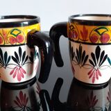 Saint John of Brittany / Pair of earthenware mugs