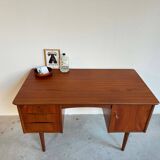 Vintage desk two-sided teak
