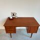 Bureau vintage en teck à deux faces