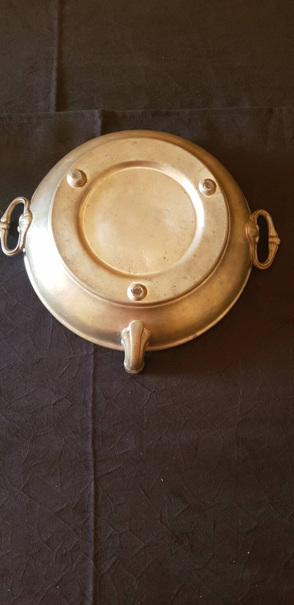 Heated plate. 19th century dish warmer.