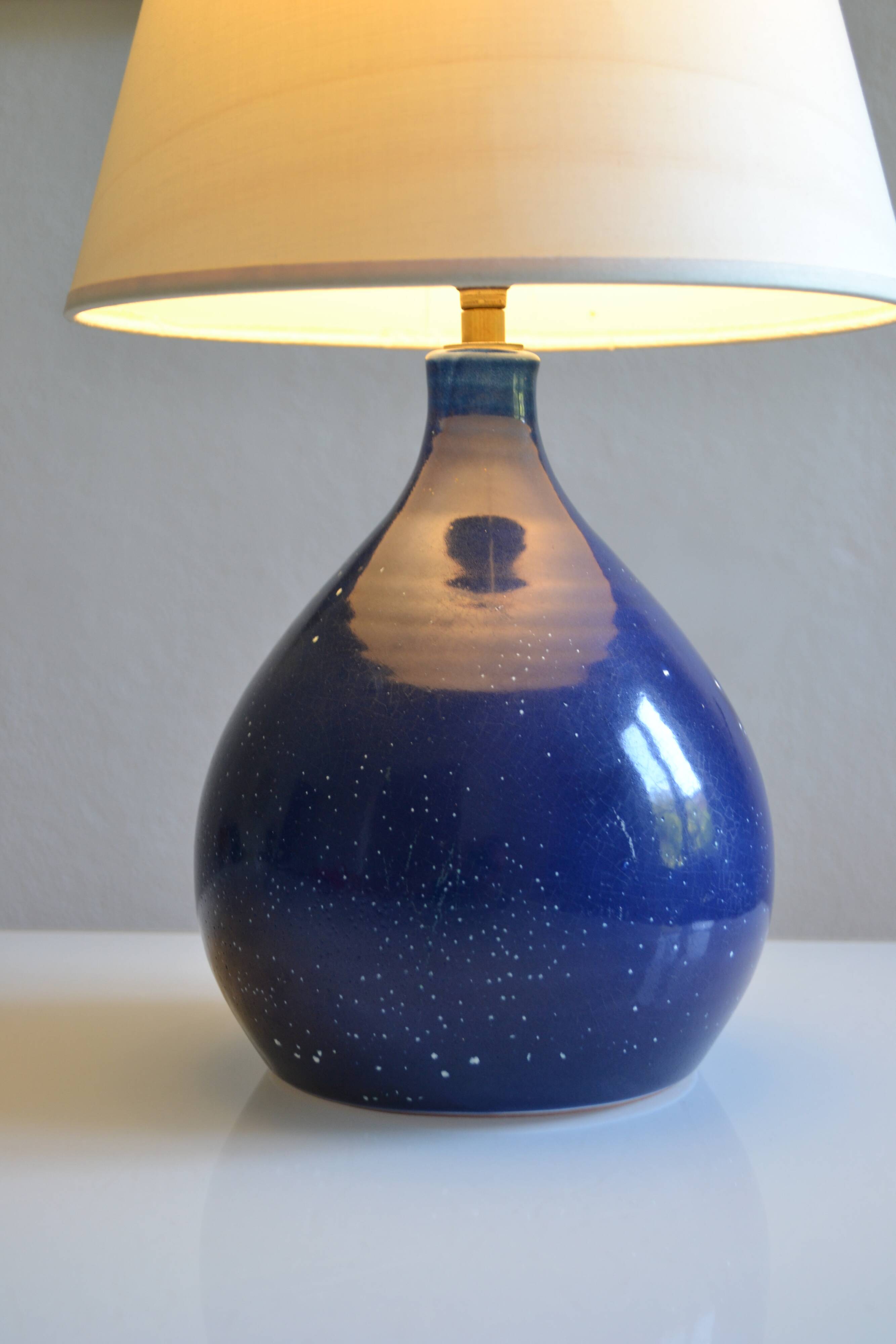 ceramic lamp base modernist France 1970