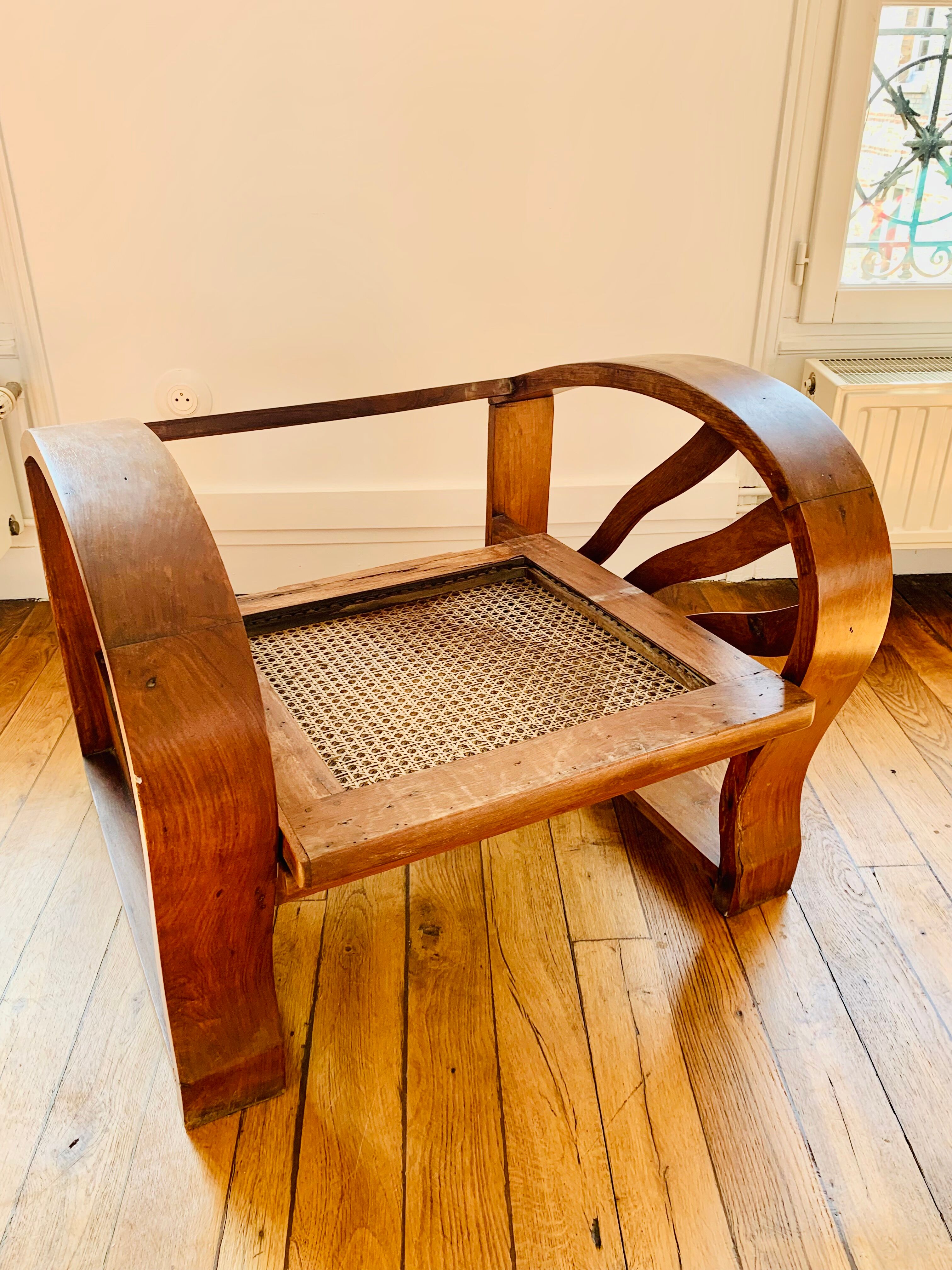 Set living room armchairs sofa colonial style art deco