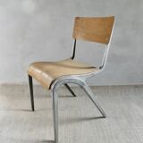 Wooden and metal chair by James Leonard, 1950s