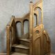 Gothic style church pulpit staircase in solid oak, 19th century