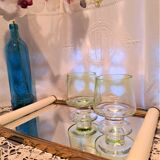 Art deco tray with rectangular mirror background