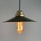 Pair of old enamelled workshop suspensions