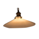 White opaline suspension with brass shock