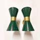 Pair of Italian diabolo wall lights, design 1950.