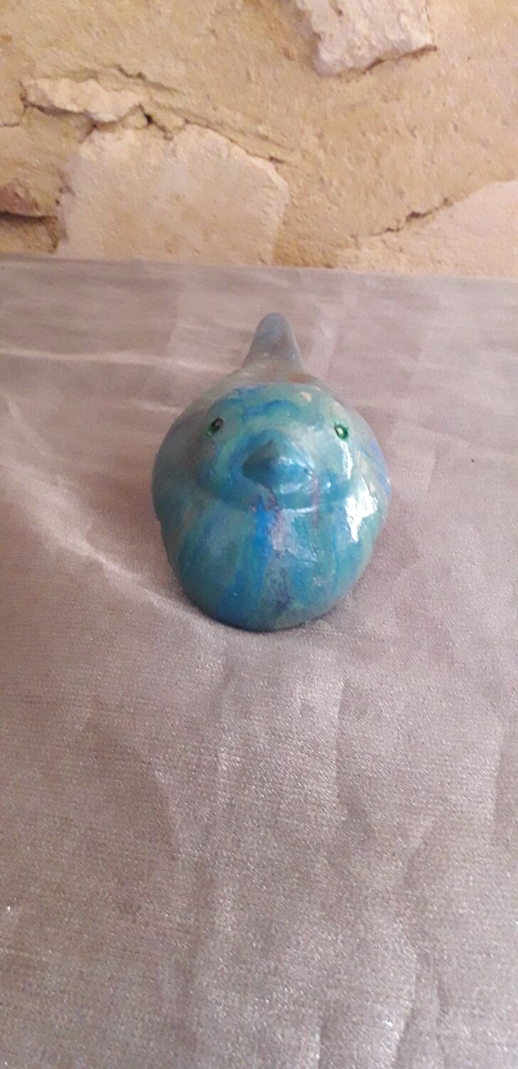 Hand-painted ceramic bird