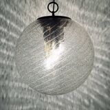 Large vintage suspended Murano glass lamp swirling from La Murrina, Italy, 1970s.